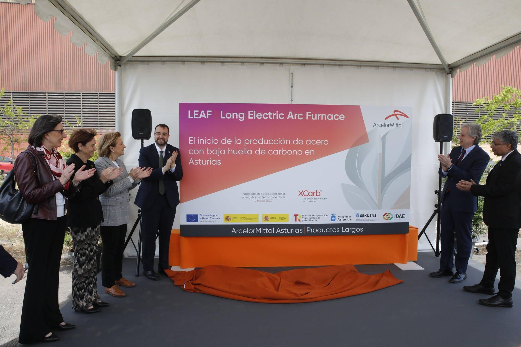 EN IMÁGENES: Así fue la inauguración de las obras para el horno eléctrico hídribido de Arcelor en Gijón