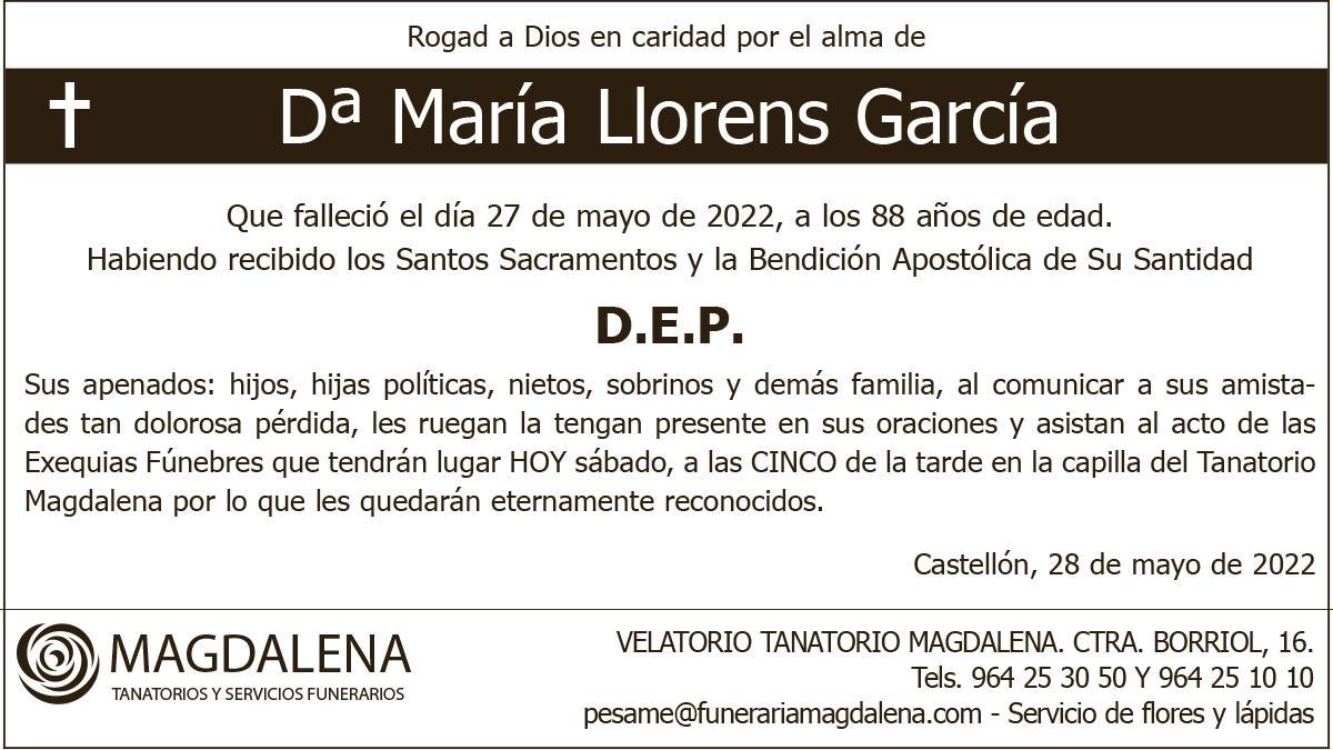 Dª María Llorens García