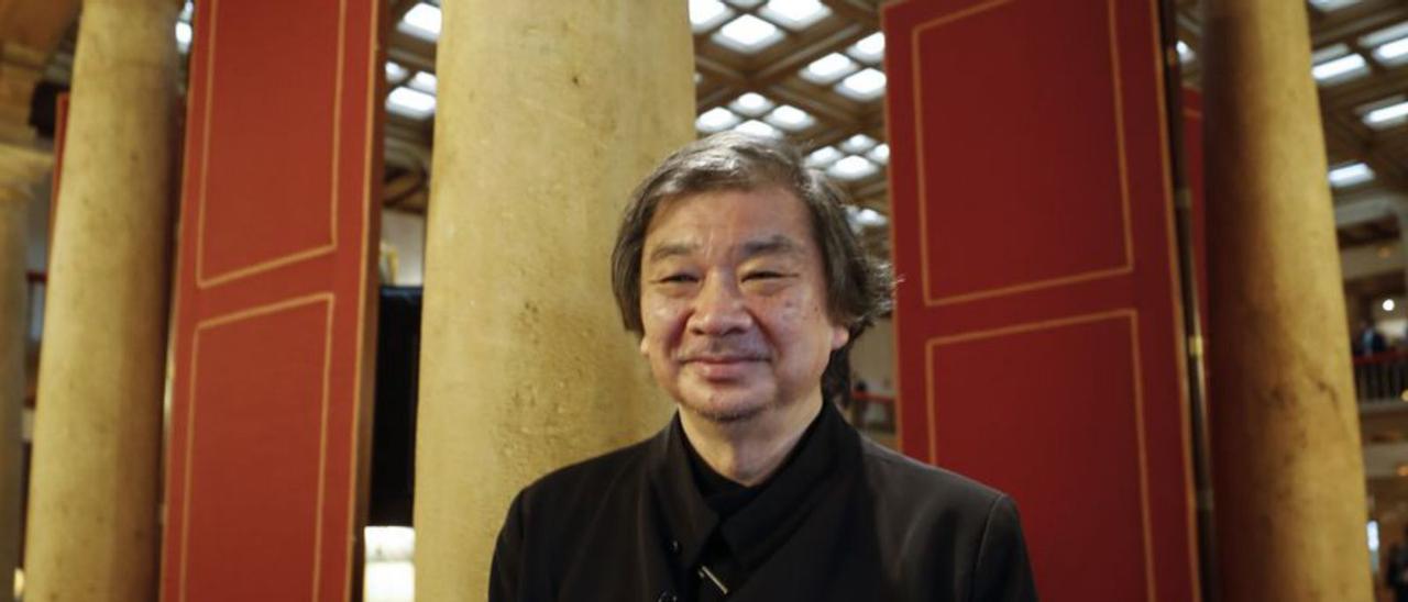 Shigeru Ban, ayer, en el hotel de la Reconquista. | Luisma Murias