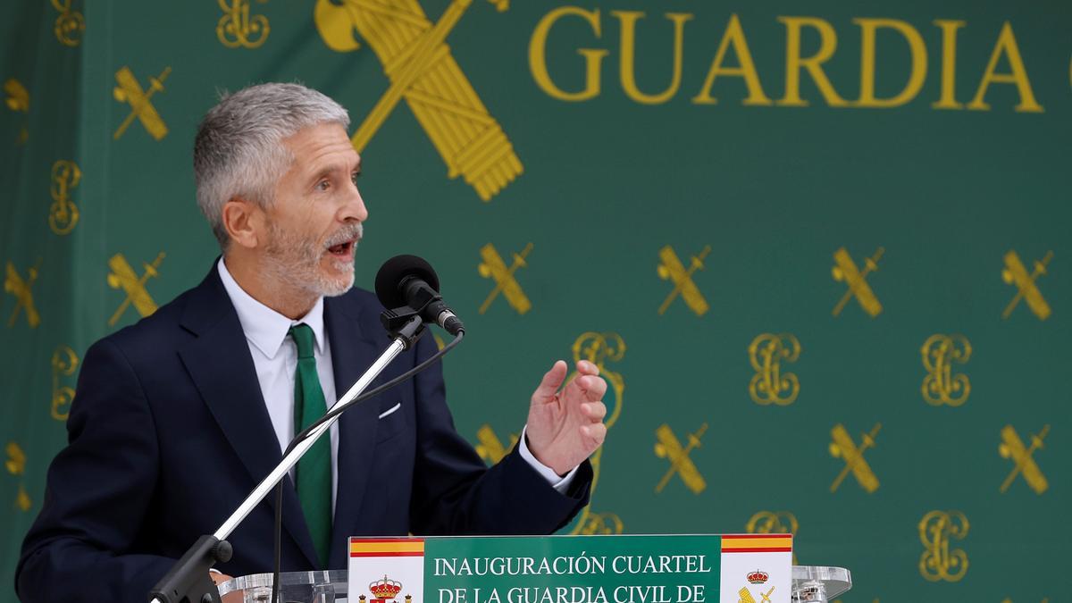 Marlaska, en la apertura de las nuevas instalaciones de la Guardia Civil en Villalbilla (Madrid).