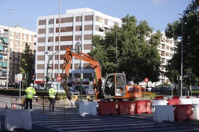 Comienzan los cortes de tráfico en la avenida del Aeropuerto de Córdoba por varias obras