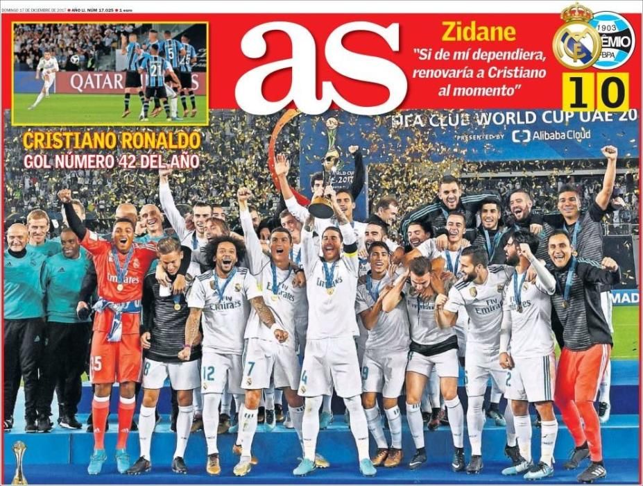 Las portadas deportivas del 17 de diciembre