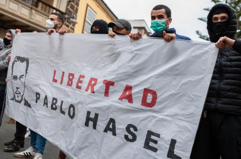 Concentración en La Laguna en favor del rapero Pablo Hasél