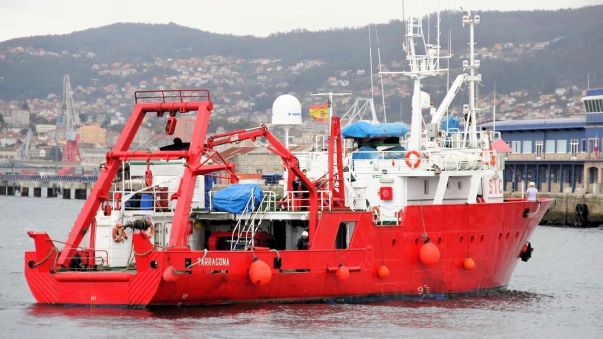 Imagen de archivo del oceanográfico «García del Cid», en Vigo para un servicio periódico de varada. |