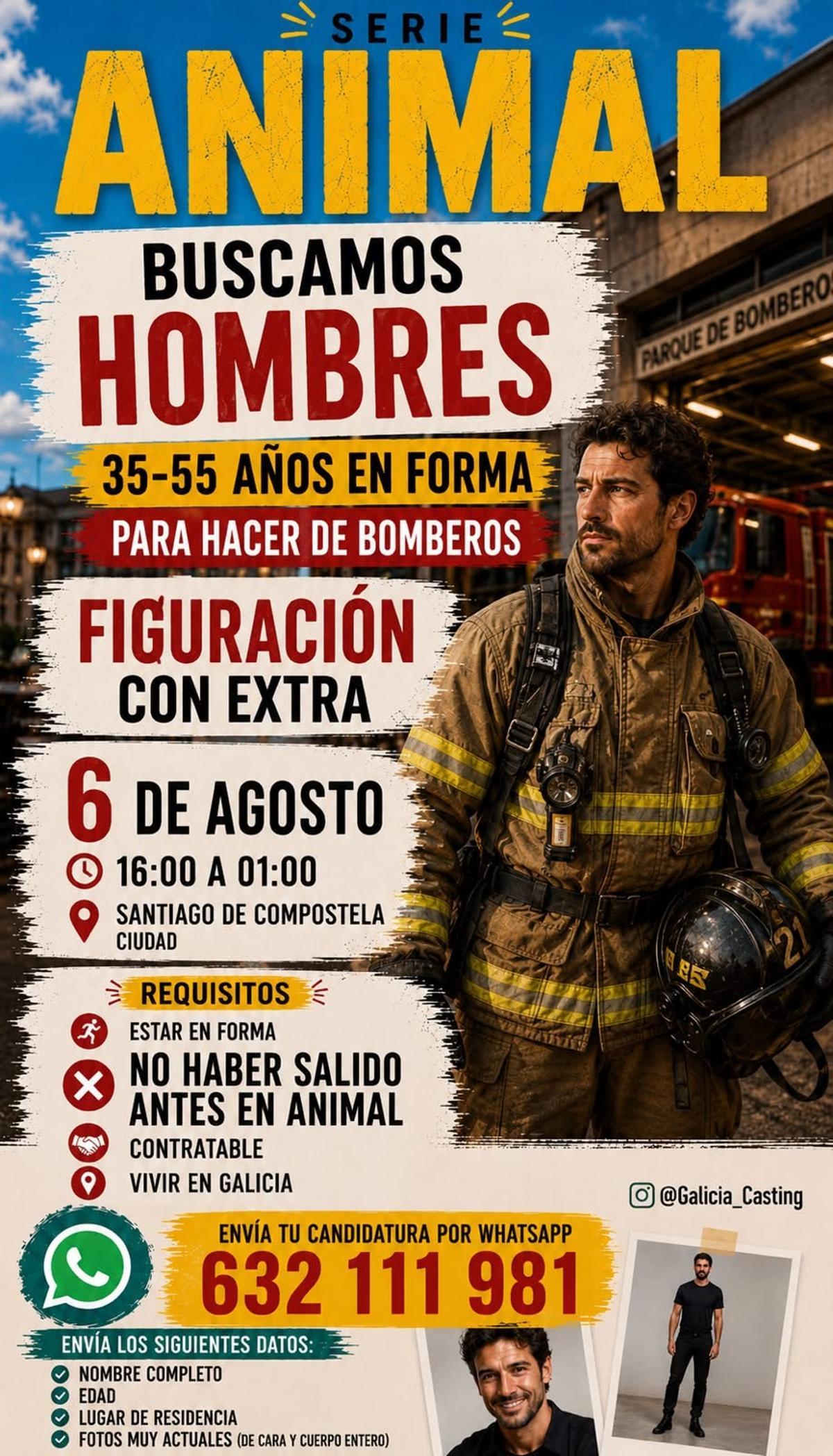 Proceso de selección de figurantes para los nuevos capítulos de 'Animal', serie de Netflix ambientada en Santiago y alrededores.