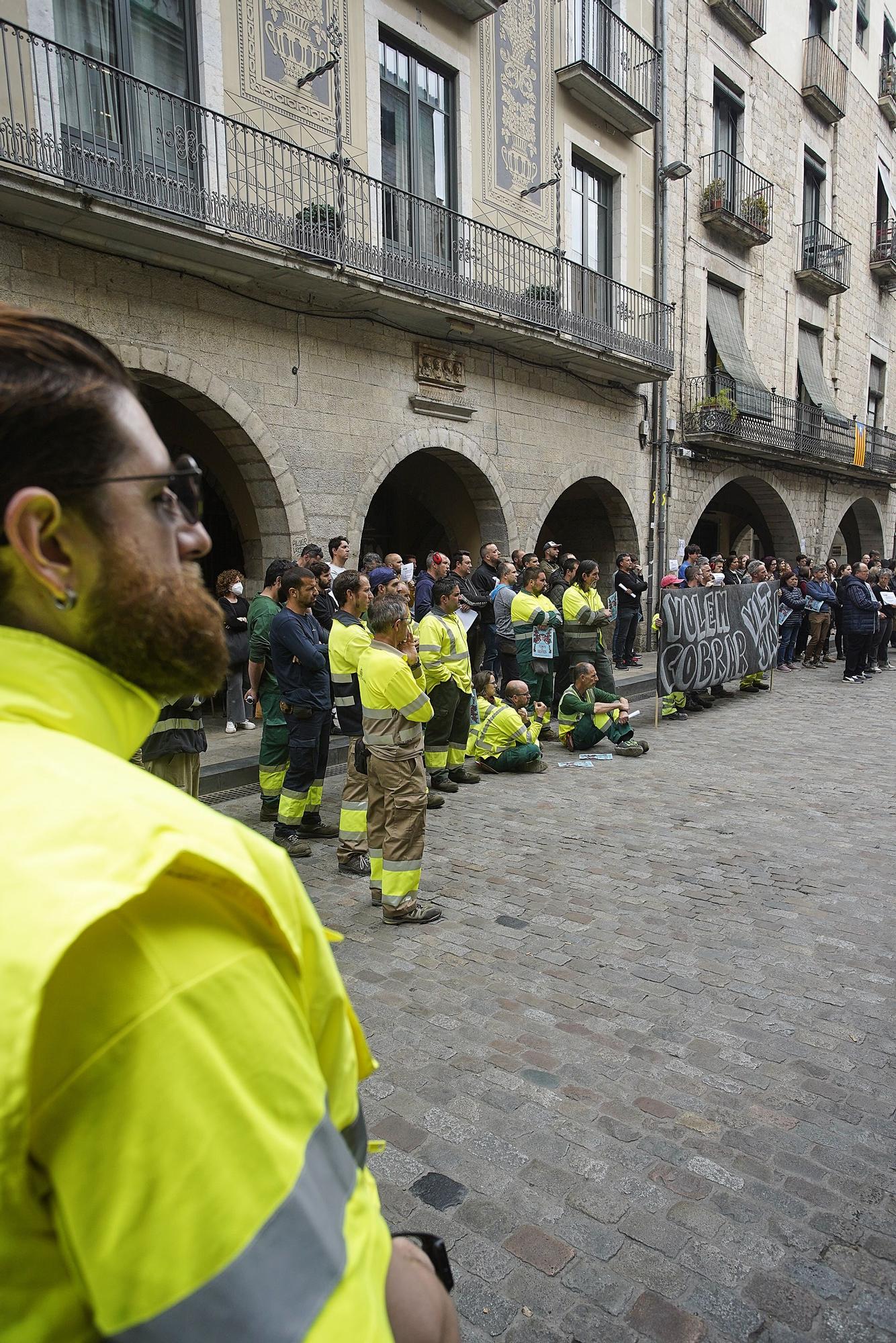 Nova protesta dels treballadors municipals de Girona