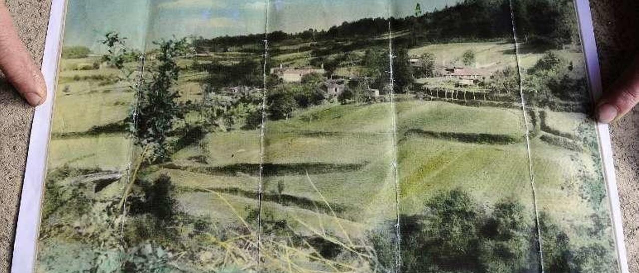 Antigua aldea de A Ponte, antes del anegamiento. // Bernabé/Javier Lalín