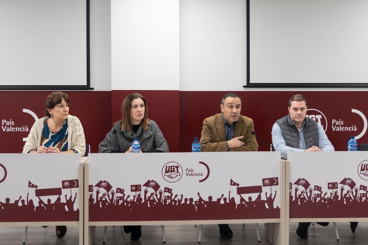 Rueda de prensa de la enseñanza concertada del sindicato UGT.