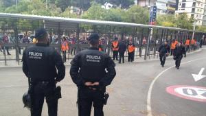 Mossos en el Camp Nou en una imagen de archivo