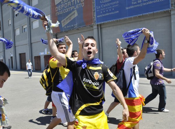 La afición zaragocista invade Valencia