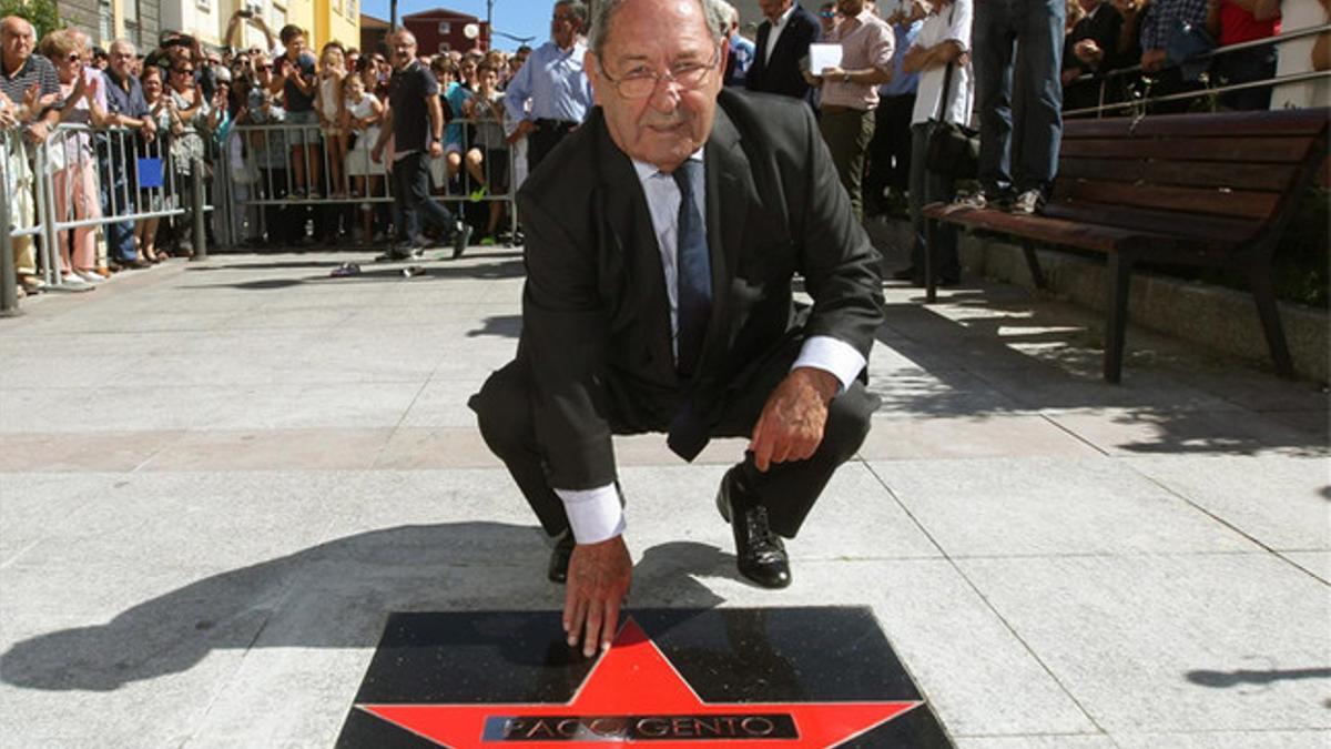 Paco Gento, en un acto en Santander