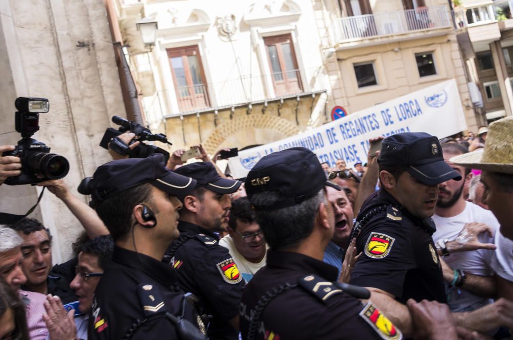 Tensión en la protesta de los agricultores