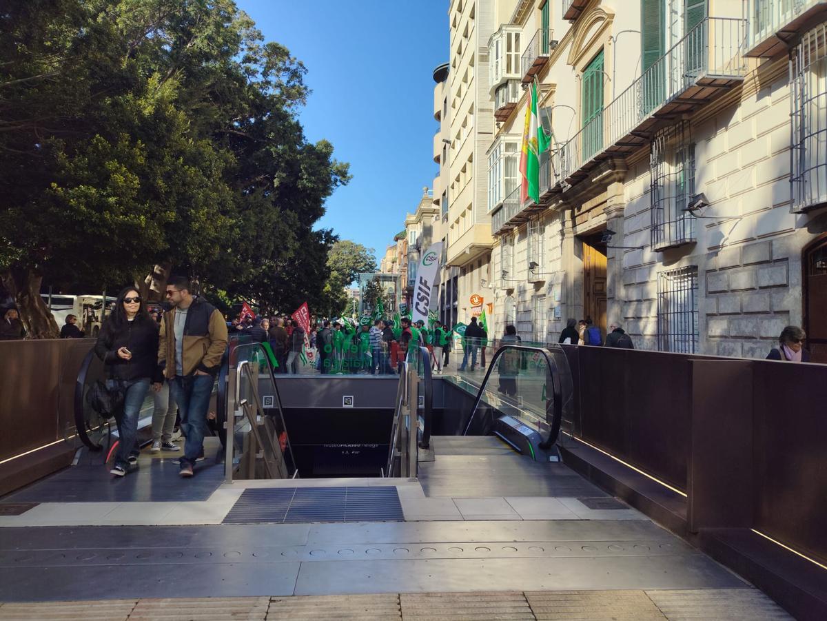 Arranca la primera jornada de huelga del Metro de Málaga.