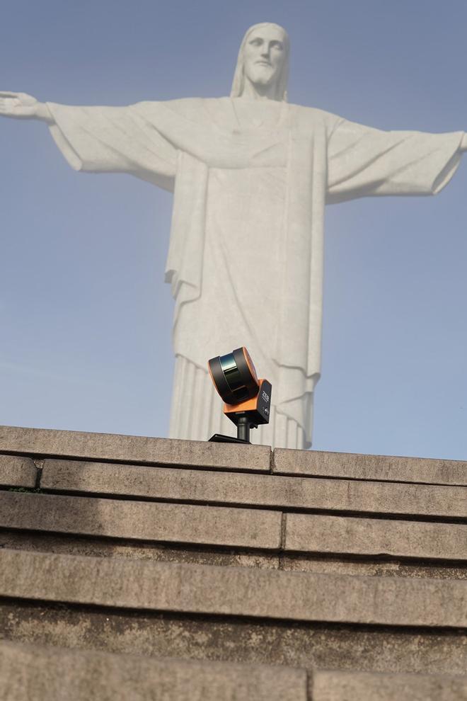 Escaneo Cristo del Corcovado en Río de Janeiro