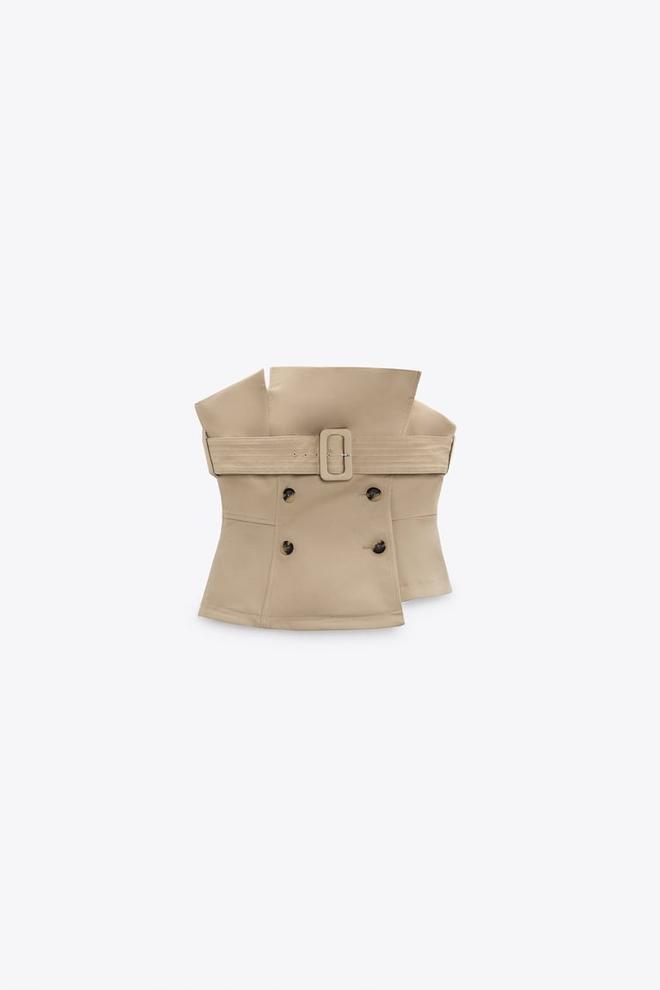 Bustier gabardina de Zara