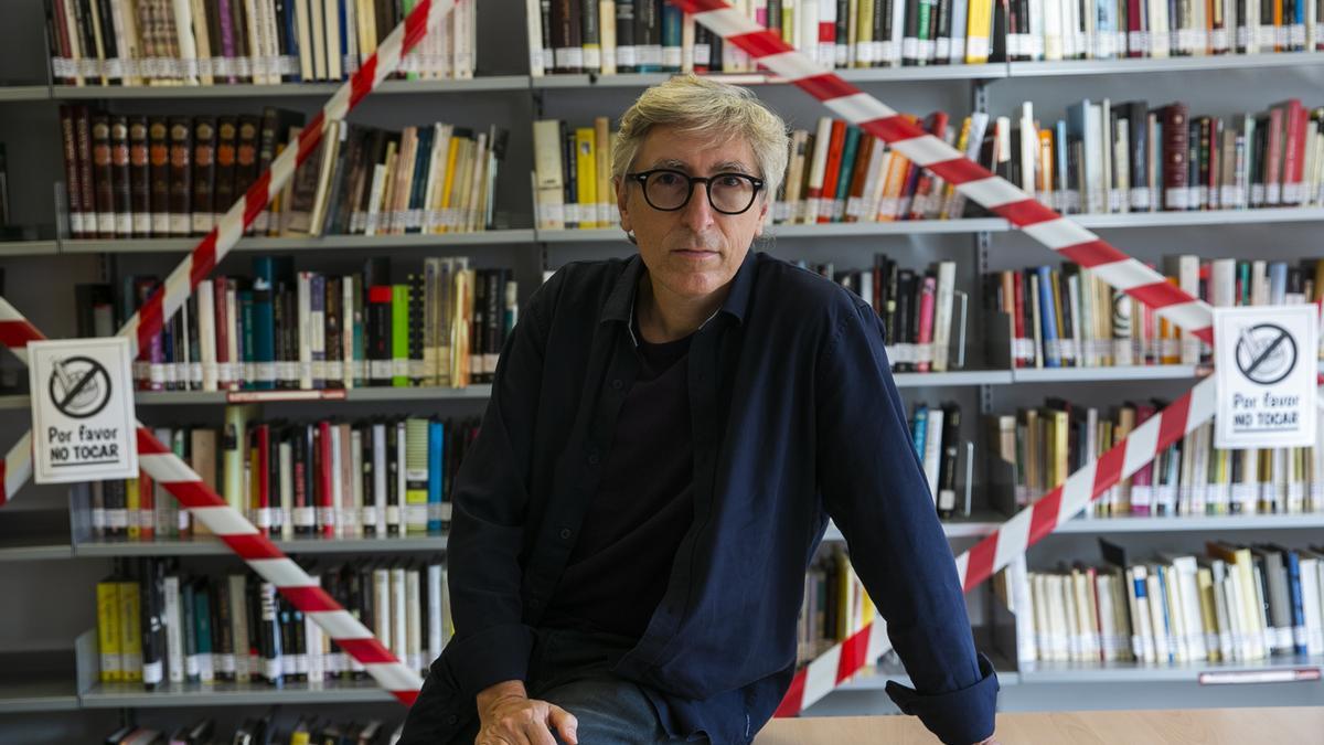 David Trueba, during his meeting with the readers David Trueba, during his meeting with the readers