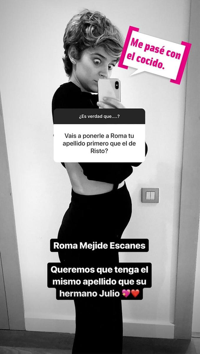 Laura Escanes responde preguntas en Instagram Stories con barrigota de embarazada