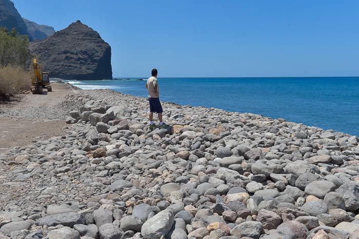 Obras en la playa de La Aldea