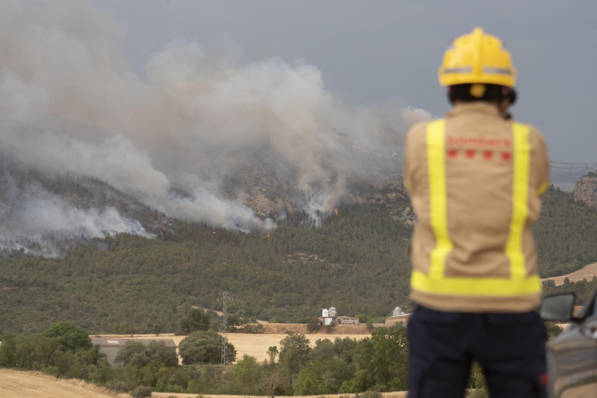 Incendio en Artesa de Segre, en Lleida)