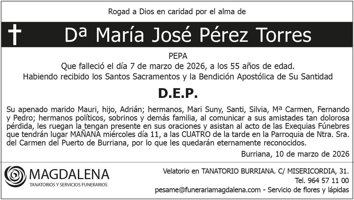 Dª María José Pérez Torres