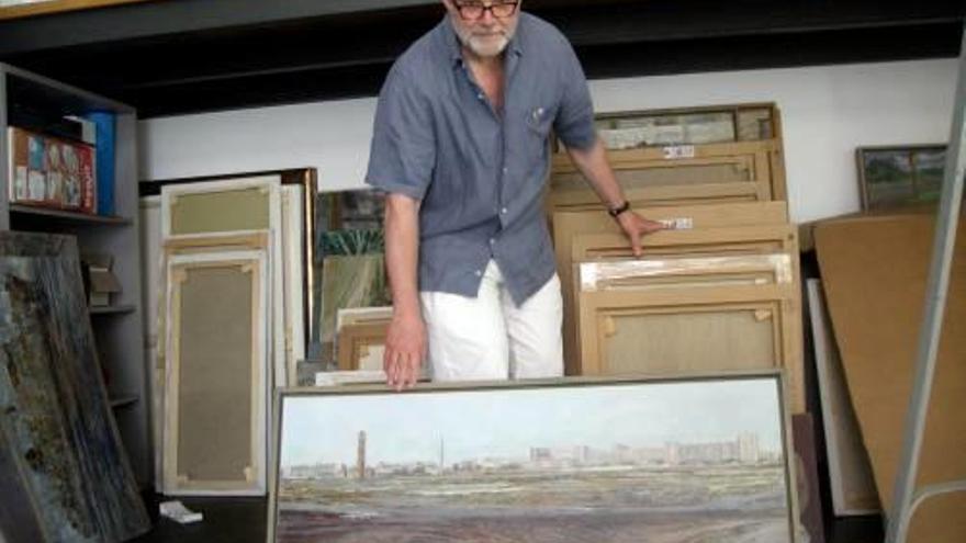 El pintor Ramon Planes, en una mostra pictòrica