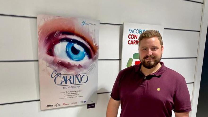 El cullerense Edgar Frígola queda tercero en el concurso de carteles de Oftalmología de Elche
