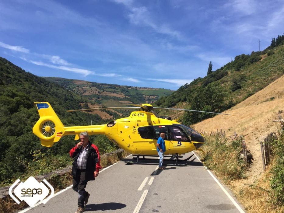 Dos heridos en un accidente en Cangas del Narcea