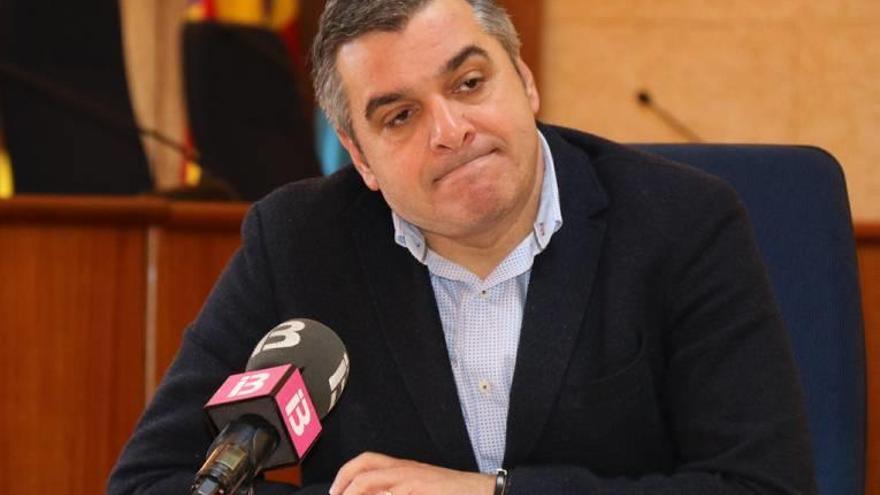 El alcalde Jaume Porsell, durante la rueda de prensa de ayer.
