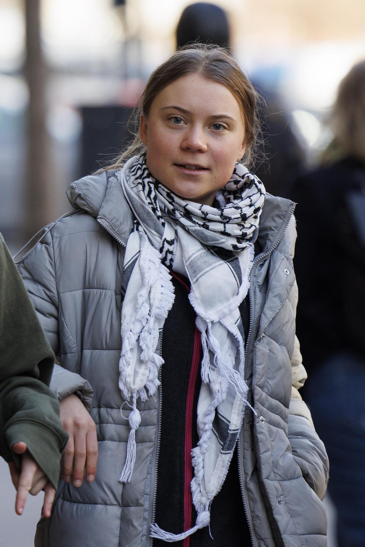 Greta Thunberg llega a su juicio en Londres