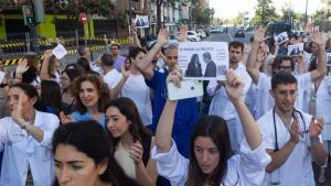 Valencia. VLC. Protesta huelga médicos Hospital Dr. Peset