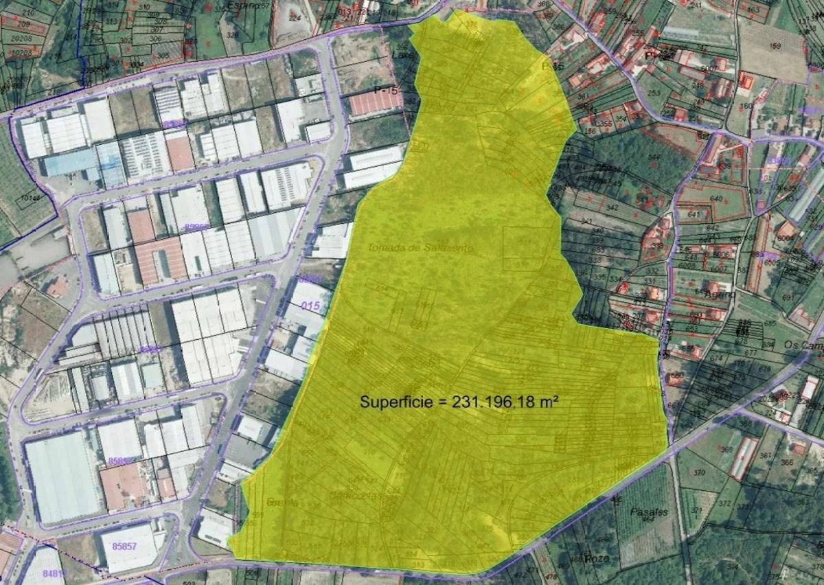 Ámbito hacia donde se ampliará el polígono de Sete Pías.