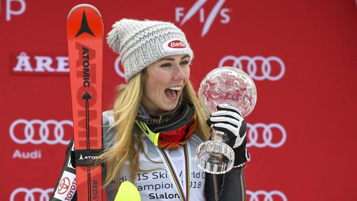 Shiffrin, feliz con su bola de cristal