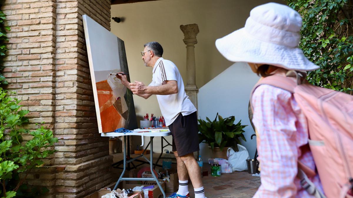 La belleza de los patios cordobeses reflejada a través de la pintura