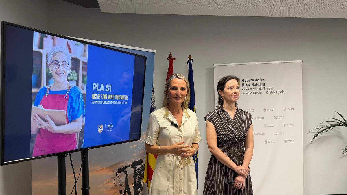 Catalina Cabrer y María Luján Olivera, durante el balance del Plan de Seguimiento Intensivo del SOIB