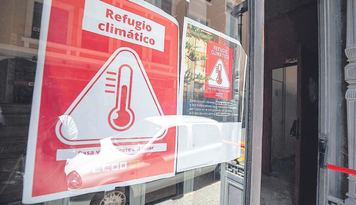 La sede de CC OO se publicita como un refugio climático.
