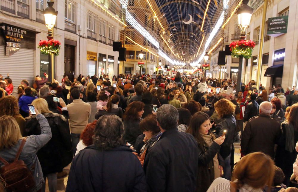 La calle Larios, esta tarde