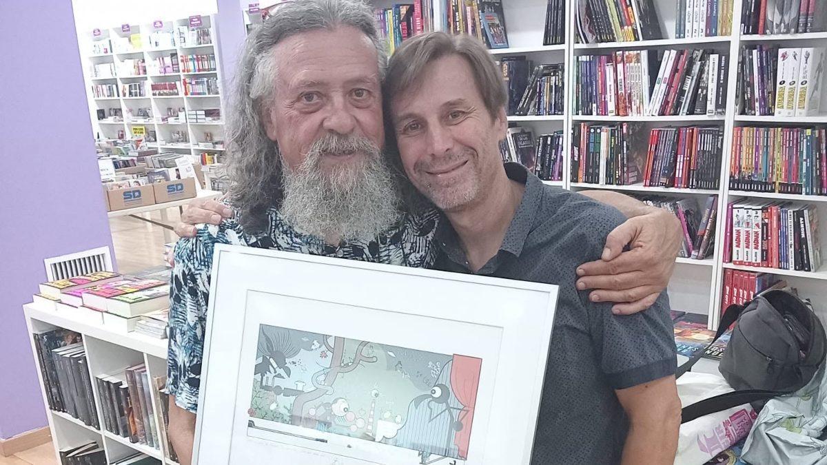Max y Alex Fito en Gotham Comics, tienda de Barcelona.
