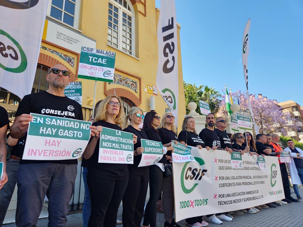 CSIF se moviliza en Málaga contra el Estatuto Marco