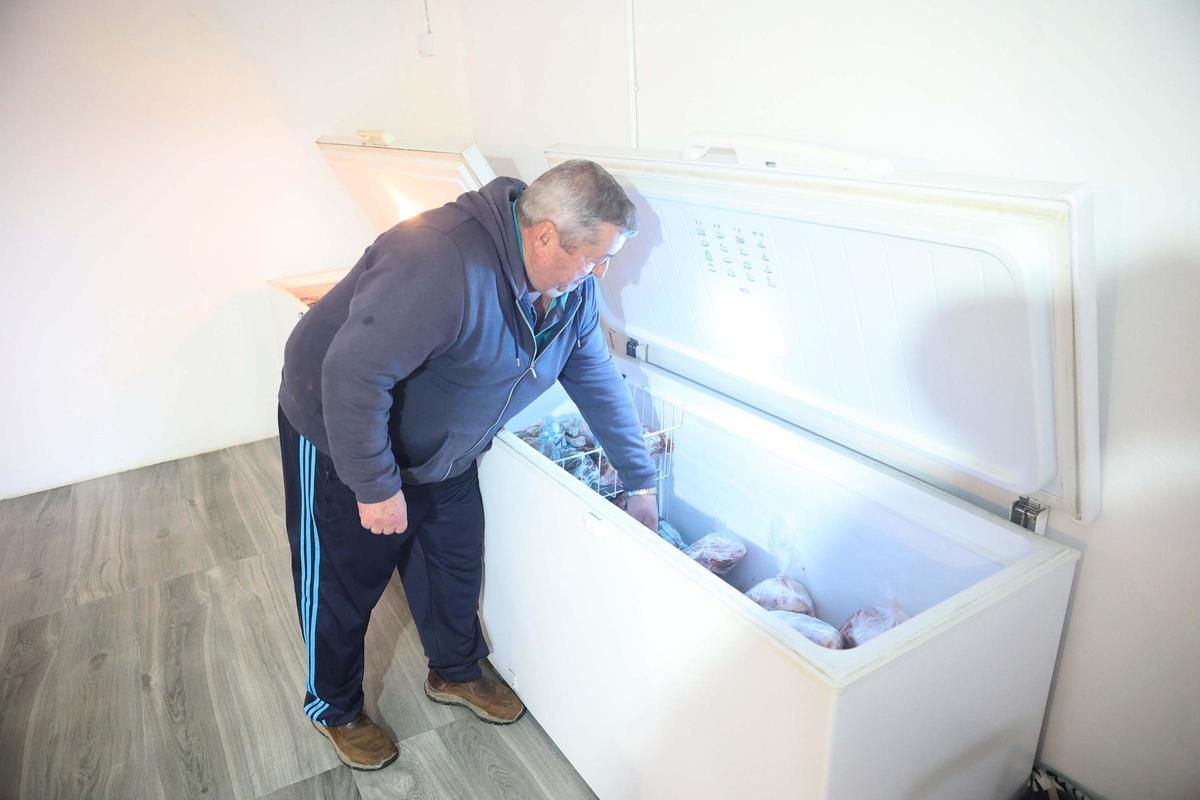 José Candal en uno de los congeladores