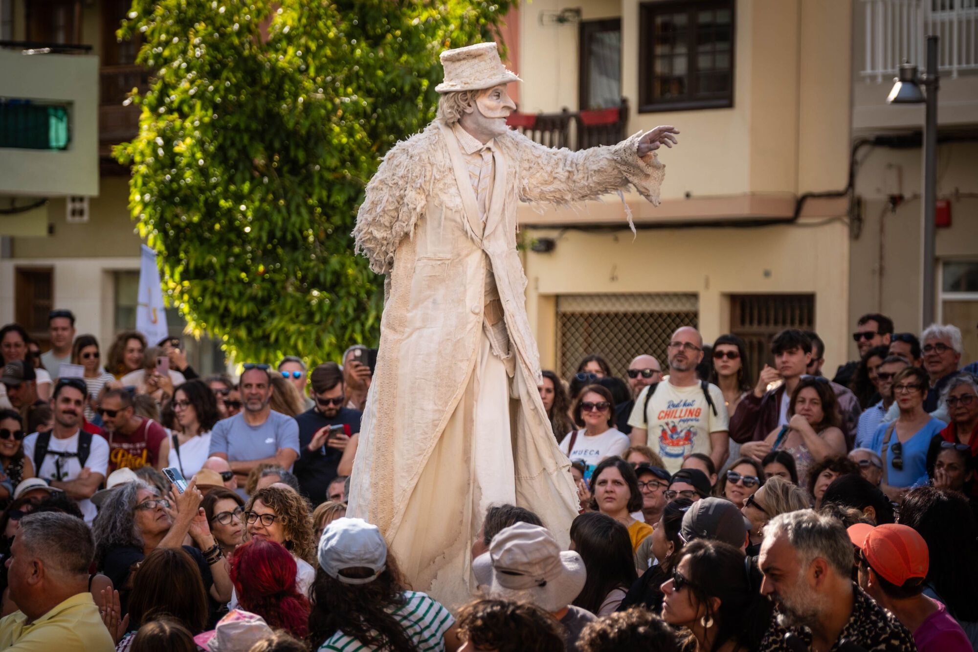 Actividades en la calle por el festival Mueca en Puerto de la Cruz.