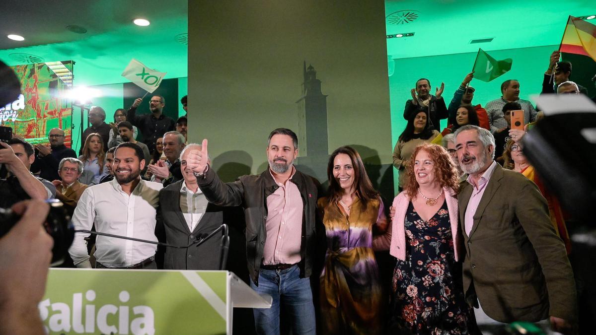 Cierre de campaña de Vox, ayer en A Coruña
