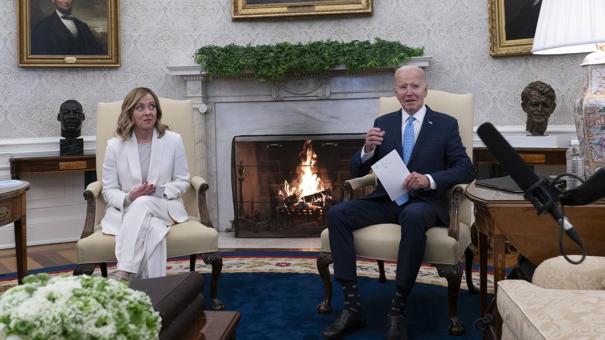 Giorgia Meloni y Joe Biden, en la Casa Blanca.