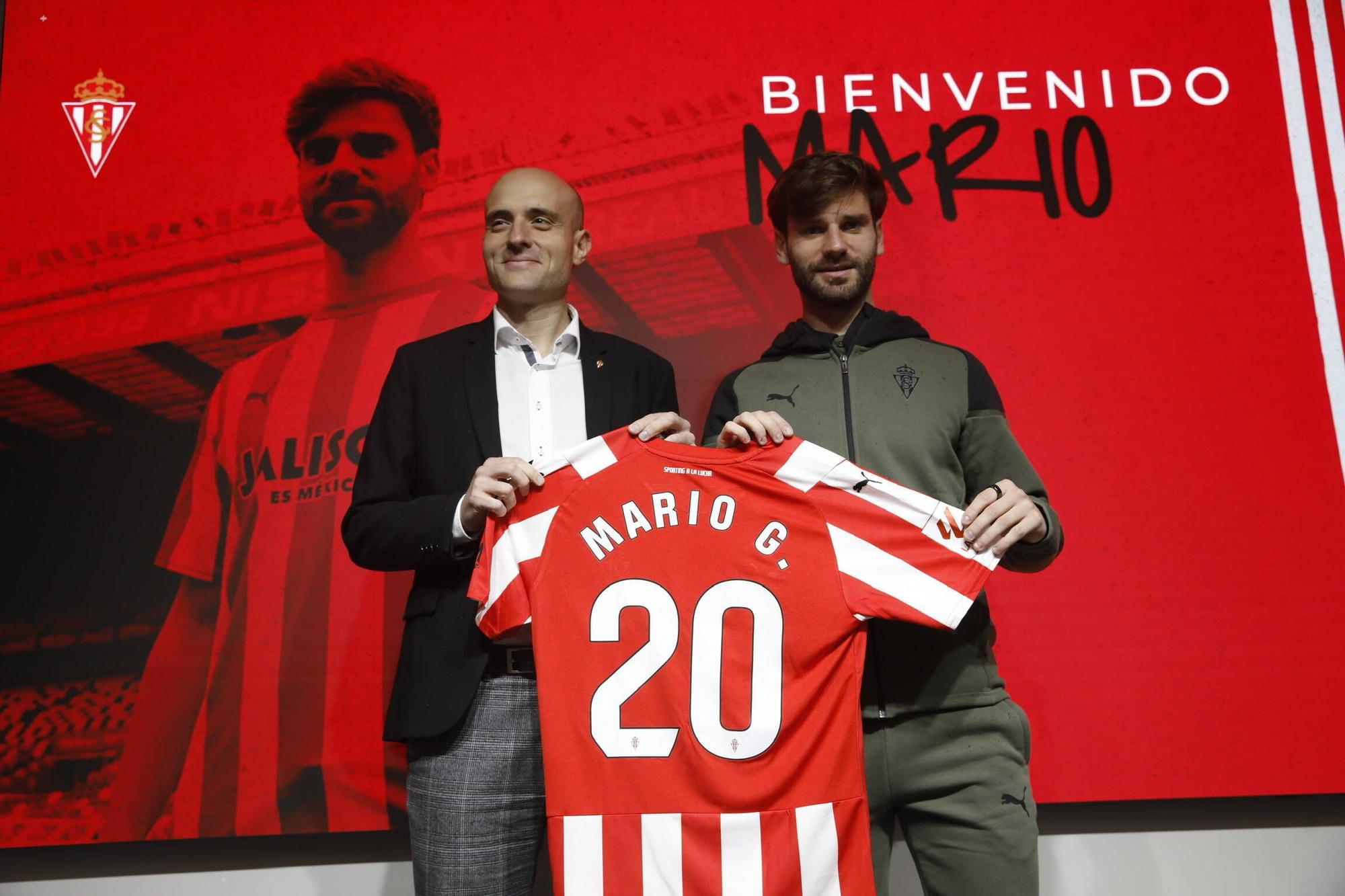 EN IMÁGENES: Así fue la presentación de Mario González con el Sporting