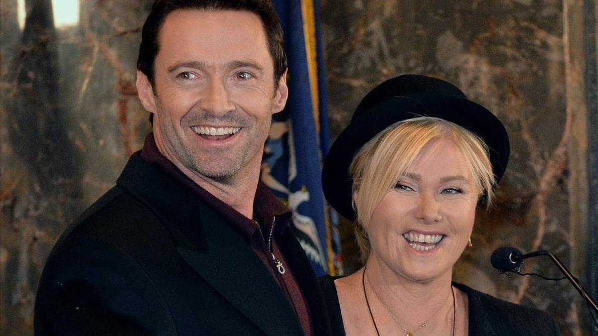 Hugh Jackman, prendado de su mujer en el 20º aniversario de boda