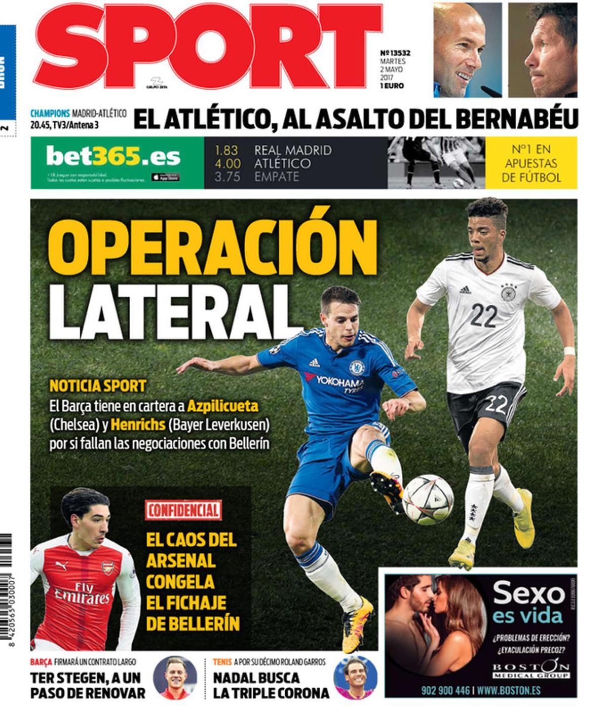 La portada de SPORT de hoy La portada de SPORT de hoy