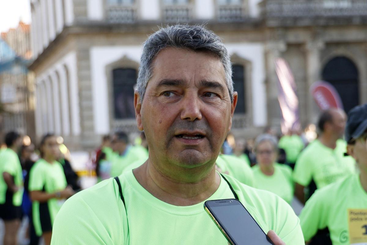 José Vilar, uno de los colaboradores de la AECC que participó en la marcha.