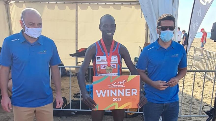 William Ruto Cheboi, ganador de la Gran Canaria-Maspalomas Marathon