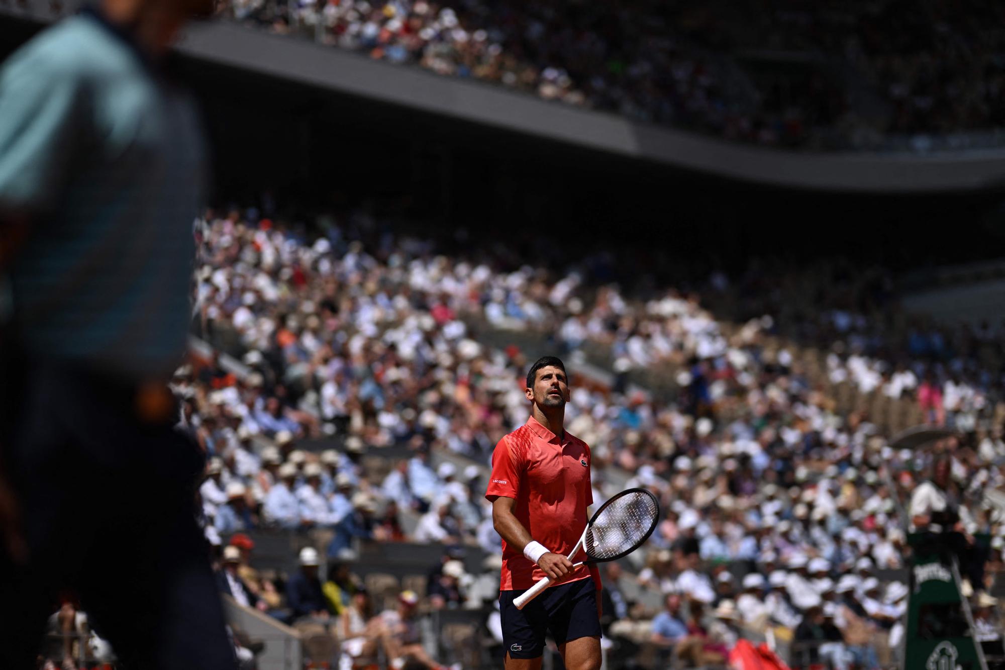 Djokovic, en su estreno en Roland Garros.