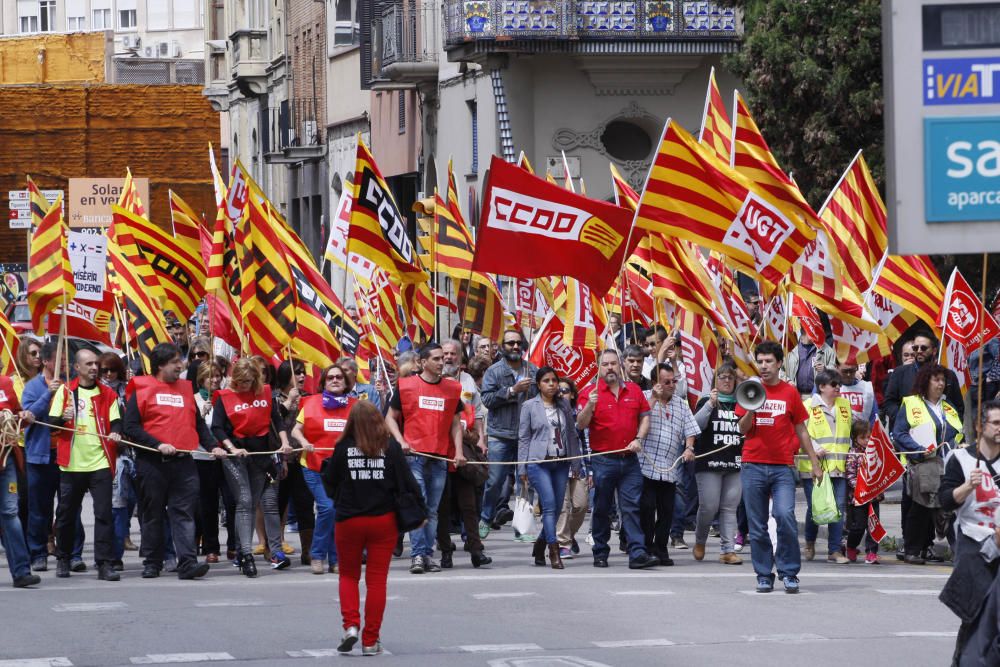 Manifestació del primer de maig a Girona