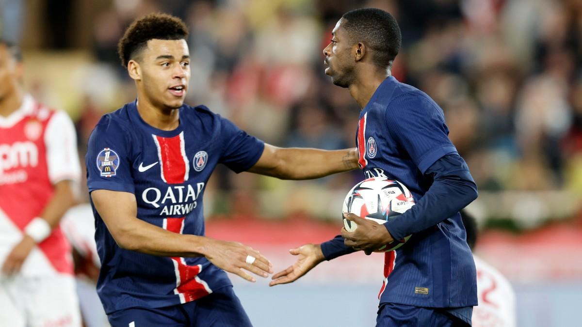 Dembélé firmó un doblete ante el Mónaco